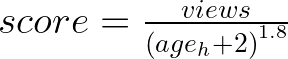 BlogDrop scoring formula